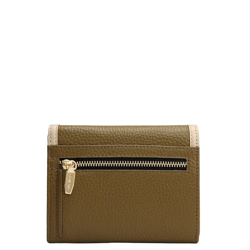 Da Milano Lime Wax Leather Ladies Wallet - Lime for Women | Best Price UAE